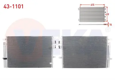 VEKA 43-1101 Klima Radyatoru Alfa Romeo 159 (939) 1.9 Jtdm 2006-2011 
