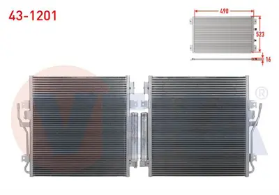 VEKA 43-1201 Klima Radyatoru Jeep Cherokee (Kk) 2.8 Crd 2008-2013 / Dodge Nıtro 2.8 Crd 2007- 