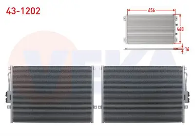 VEKA 43-1202 Klima Radyatoru Jeep Grand Cherokee Iı (Wj. Wg) 2.7 Crdı 4x4 1998-2005 