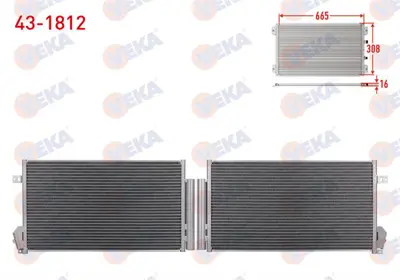 VEKA 43-1812 Klima Radyatoru Fıat Doblo (152.263) 1.3 Mjt 2010- 