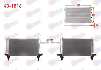 VEKA 43-1816 Klima Radyatoru Fıat Stılo (192) 1.2 16v 2001-2010 