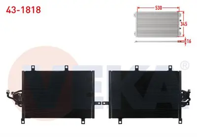 VEKA 43-1818 Klima Radyatoru Fıat Tempra 1.4i 1992-1999 