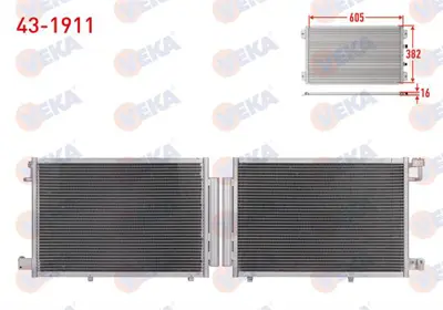 VEKA 43-1911 Klima Radyatoru Ford Fıesta Vı 1.4 Tdcı 2008-2012 