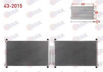 VEKA 43-2015 Klima Radyatoru Honda Cr-V Iv 2.0 2012-2014 