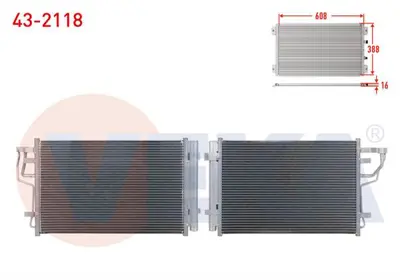 VEKA 43-2118 Klima Radyatoru Hyundaı I30 (Fd) 1.4i A-T/M-T 2007-2011 