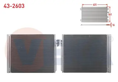 VEKA 43-2603 Klima Radyatoru Land Rover Range Rover Iıı 4.2 - 4.4 A-T 4x4 2002-2012 / Range Rover Iv 5.0 V8 A-T 4 