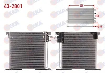 VEKA 43-2801 Klima Radyatoru Mercedes Vıto (638) 112 Cdı 1997-2003 