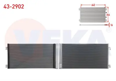 VEKA 43-2902 Klima Radyatoru Mını Cooper (R56) 1.6i - 1.6 D 2010- / Cooper One 1.4i - 1.6i 2010- 