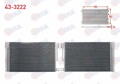 VEKA 43-3222 Klima Radyatoru Fıat Fıorıno (225) 1.3 Mjt 2007- 