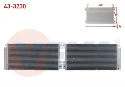 VEKA 43-3230 Klima Radyatoru Opel Mokka 1.4 2012- 