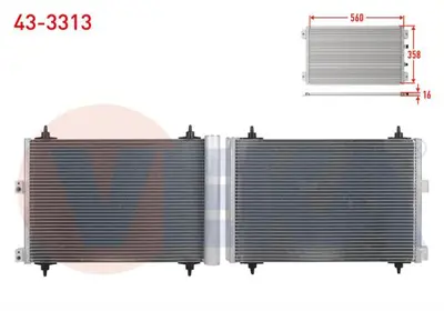 VEKA 43-3313 Klima Radyatoru Peugeot Partner (5f) 1.6 Hdı M-T 2002-2008 