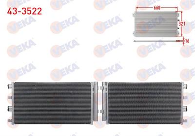 VEKA 43-3522 Klima Radyatoru Dacıa Duster 1.5 Dcı 108 Hp 2009-2012 