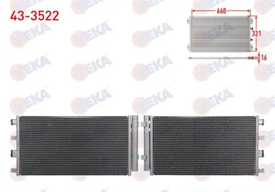 VEKA 43-3522 Klima Radyatoru Dacıa Duster 1.5 Dcı 108 Hp 2009-2012 