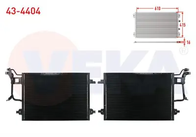VEKA 43-4404 Klima Radyatoru Volkswagen Passat (3b2) 1.8 A-T/M-T 1996-2000 