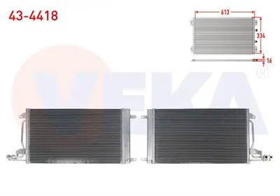 VEKA 43-4418 Klima Radyatoru Volkswagen Polo (6r.6c) 1.4 A-T/M-T 2009- 
