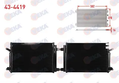 VEKA 43-4419 Klima Radyatoru Volkswagen Jetta Iv (162) 1.4 Tsı At-Mt 2011- 