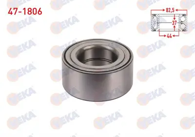 VEKA 47-1806 On Tekerlek Rulmanı Sol-Sağ Abs Okuyuculu 44x82.50x37 Scudo 1.9 D-1.9 Td-2.0 Jtd 1996-2006/ Expert 1 