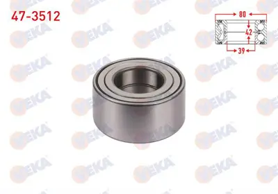 VEKA 47-3512 On Tekerlek Rulmanı Sol-Sağ Abslı 42x80x39 Renault Fluence 1.5 Dcı - 1.6 2012-/ Megane Iıı 1.5 Dcı - 