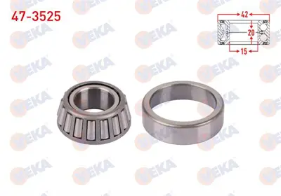 VEKA 47-3525 Arka Tekerlek Rulmanı Ic 42x20x15 Renault 12 E.M. 1971- 
