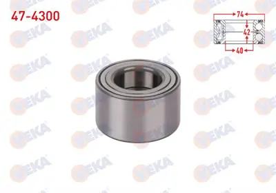 VEKA 47-4300 On Tekerlek Rulmanı Sol-Sağ 40x74x42 Toyota Corolla 1.4 D-4d - 1.6i - 1.4 Vvt-I - 1.6 Vvt-I 2002-200 