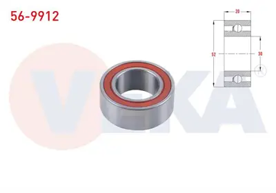 VEKA 56-9912 Unıversal Klima Rulmanı 30x52x20 