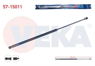 VEKA 57-15011 Bagaj Amortısoru 622mm/580n Cıtroen Berlıngo 2008-/ Peugeot Partner Tepee 2008- / Peugeot Rıfter (K9 