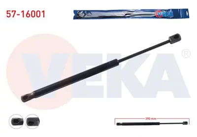 VEKA 57-16001 Bagaj Amortısoru 390mm/350n Chevrolet Aveo (T250) 5 Kapı 2006-2011 / Kalos (T200) 5 Kapı 2003-2008 
