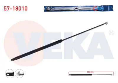 VEKA 57-18010 Bagaj Amortısoru 600mm/300n Tek Mafsal Fıat Kartal 1989-1992 