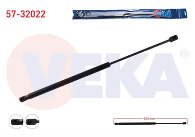 VEKA 57-32022 Bagaj Amortısoru 543mm/310n Opel Astra G (F69) 5 Kapı 1998-2005 
