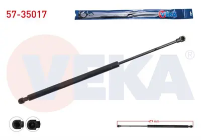 VEKA 57-35017 Bagaj Amortısoru 497mm/610n Renault Laguna Iıı (Bt0/1) 2007- 