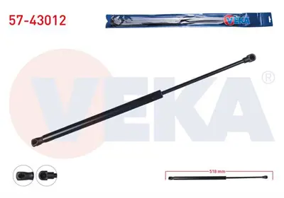 VEKA 57-43012 Bagaj Amortısoru 518mm/295n Toyota Aygo 2005-2014 