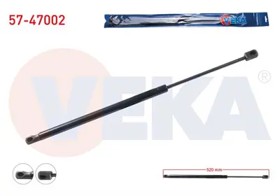 VEKA 57-47002 Bagaj Amortısoru 520mm/370n Dacıa Sandero 2008-2013 