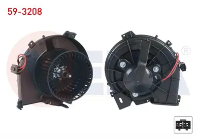 VEKA 59-3208 Kalorıfer Motoru Kılmasız Opel Combo C 2001-2006 / Corsa C 2000-2006 / Tıgra B 2004- 
