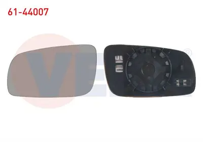 VEKA 61-44007 Ayna Camı Sol Isıtmalı Mavı Asferık Vw Golf Iv / Passat / Bora 