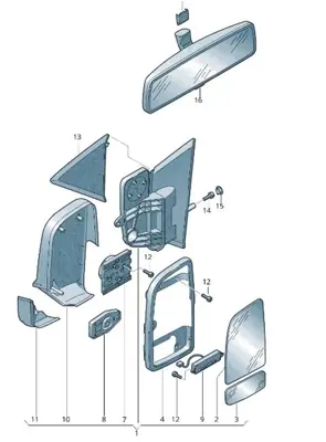 VEKA 61-44029 Ayna Camı Sol Isıtmalı Vw Crafter 2006-2016 / Mercedes Sprınter 2006-2016 