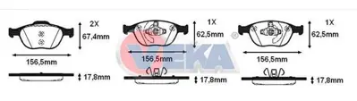 VEKA BP1984-00 Fren Balata On Ford Transıt Connect 1.8 Tdcı 2002-2013 / Tourneo Connect 1.8 Tdcı 2002-2013 / Focus  