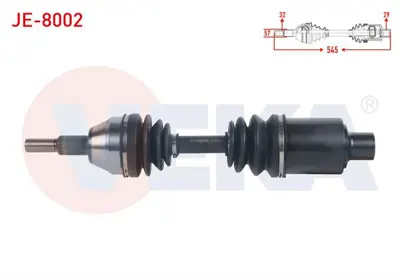 VEKA JE-8002 Komple Aks Sağ On Uzunluk 545mm Jeep Cherokee 2.8 Crd 2008-2013/ Dodge Nıtro 2.8 Crd 2007- 