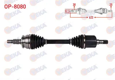 VEKA OP-8080 Komple Aks Sol On Uzunluk 623mm Opel Astra J Gtc 1.4 - 1.6 M-T 2011- 