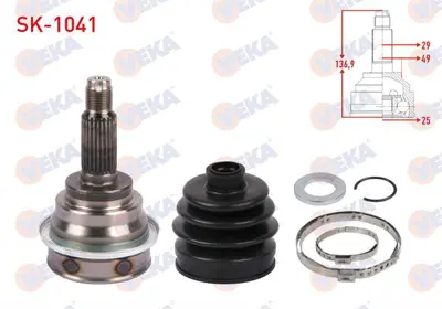 VEKA SK-1041 Aks Kafası Sol-Sağ On Dıs Suzukı Swıft Iıı (Mz.Ez) 1.3i 25x29x49 Uzunluk 136.90mm 2005-2010 