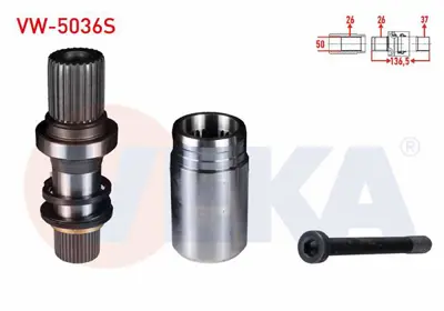 VEKA VW-5036S Aks Kafası Sağ On Ic Freze Ek Mılı T5 (7ha.7hh.7ea.7eh) 1.9 Tdı 2003-2011 
