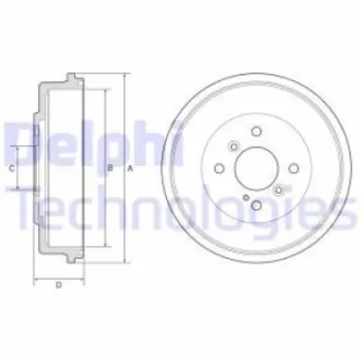DELPHI BF565 Arka Fren Kampanası Yenı Fıesta 17> CN151126AB