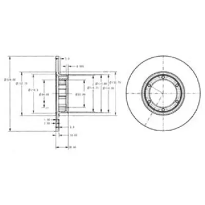 DELPHI BG2071T Fren Dıskı On Cıftlı Paket Delıksız  R12 Toros 