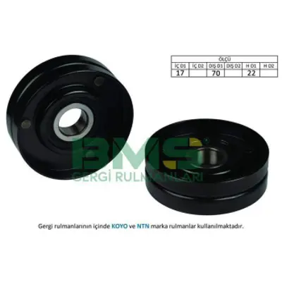 BMS 138 Alternator Gergi Rulmanı (17x70x22 Sac) Rover Voyager I Chrysler 
