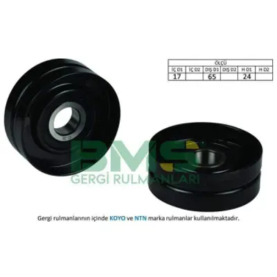 BMS 364 Alternator Gergi Rulmanı 17x65x24 Sac (Sheet Iron) Audı A1 A3 A4 A5 A6 Q3 Q5 Seat Ateca Leon Toledo 