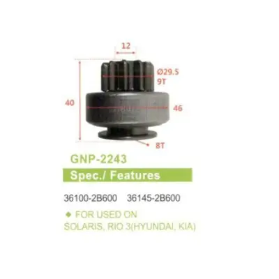 GENON GNP-2243 Mars Dıslısı Delco Tıp 9 Dıs Hyundaı Blue 2011-> Kıa Rıo 3 2011-> 
