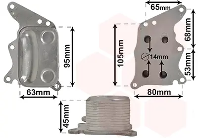 PSA V864374580 Yag Sogutucu Komple 207 308 508 08> 3008 5008 Rcz Ds3 Ds4 Ds5 C3 Iıı C4 Pıcasso C5 Iıı Ep6cdt Ep6cdt 