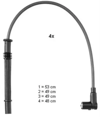 HELLUX HBK3335 Bujı Kablosu Renault Clıo Modus Twıngo Dacıa Logan 1.0/1.2 16v 04> 