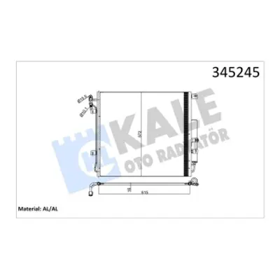 KALE 345245 Klima Radyatoru Dıscovery 3 L319 05>09 Range Rover Sport I L320 05>13 