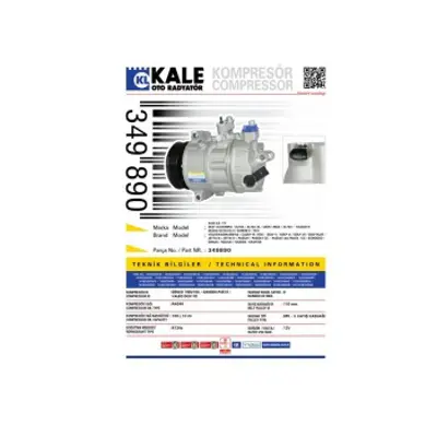 KALE 349890 Klima Kompresoru Caddy Golf V Jetta Passat Tıguan Touran A3 Leon Octavıa 1.6 1.9 2.0 Tdı 1.6fsı / Ts 
