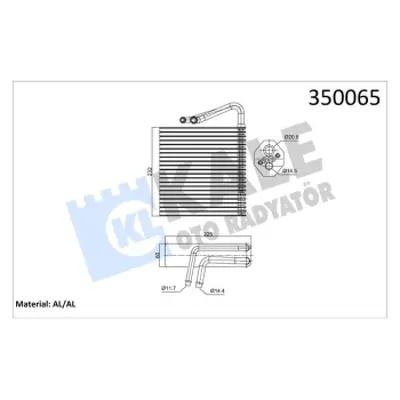 KALE 350065 Evaporator Renault Megane Iı Scenıc Iı 